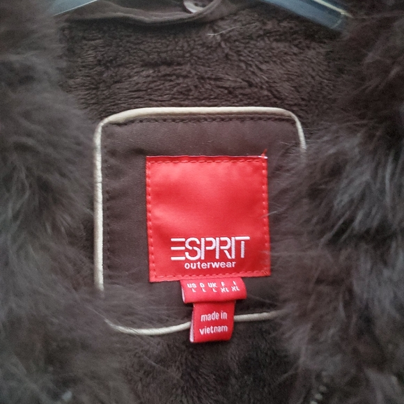 Esprit Quilted Brown Jacket - Picture 6 of 8